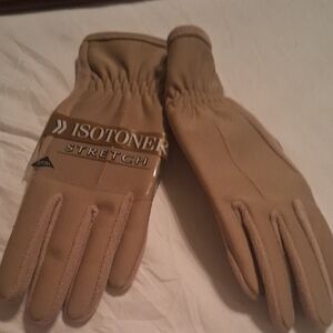 Isotoner Classic Beige Stretch Gloves